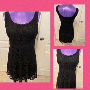 Black Lace Cocktail Party Dress